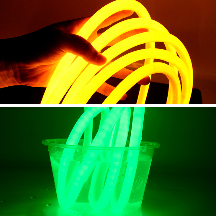 DC12/24V 360-degree Round Single color / RGB LED Neon Flex Lights, Outdoor IP68 Linear Tube Strip Lights Rope DC12/24V 360-degree Round Single color / RGB LED Neon Flex Lights, Outdoor IP68 Linear Tube Strip Lights Rope